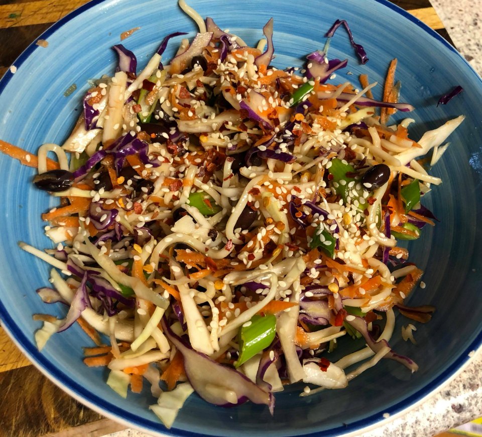 Spicy ramen noodle bowl