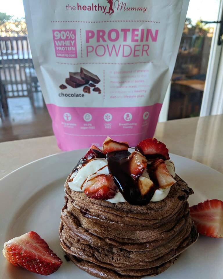 choc protein pancakes