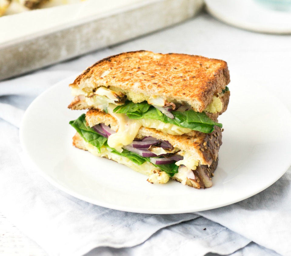 Cauliflower-Cheese-Toastie breakfast for dinner