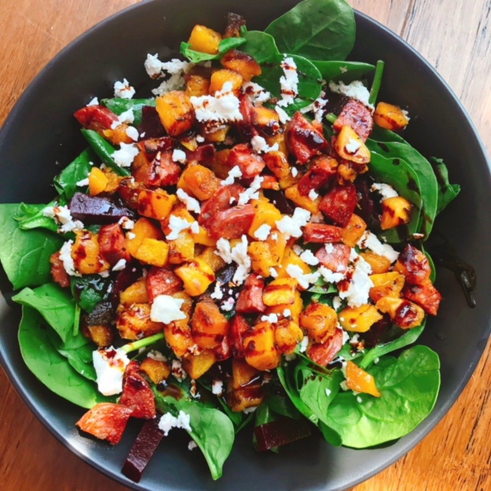 Make this pumpkin, feta and chorizo salad in your lunches for the week
