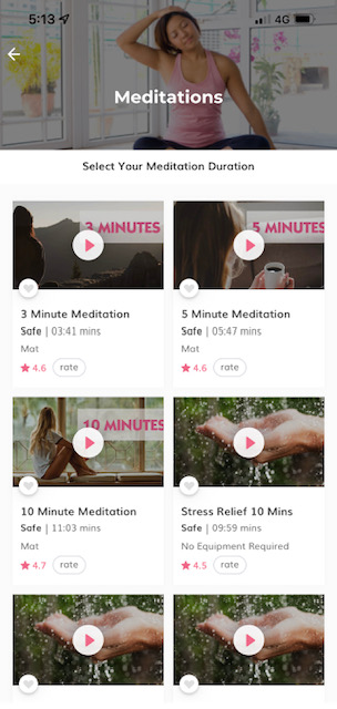 Meditations in the Healthy Mummy app