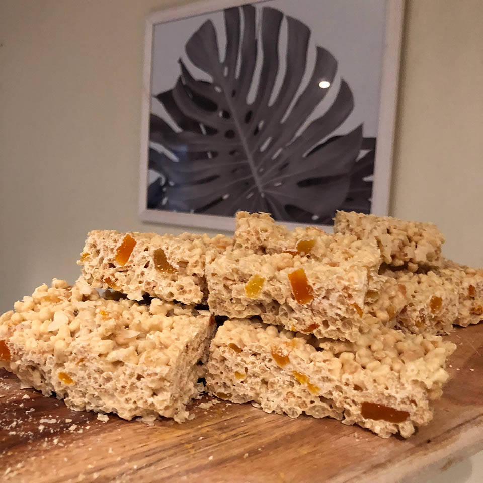 White Chocolate and Apricot Slice