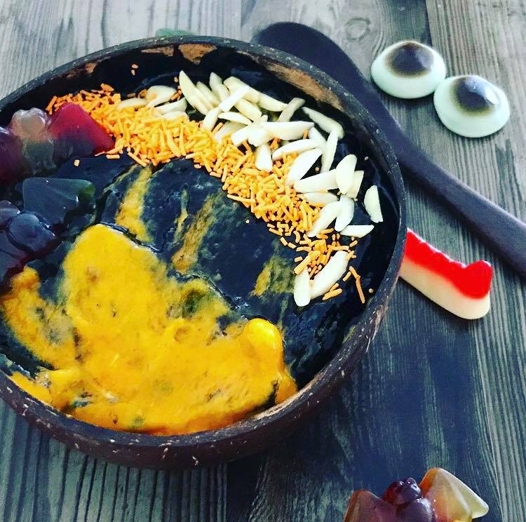 Sophie Barrett Halloween treats smoothie bowl