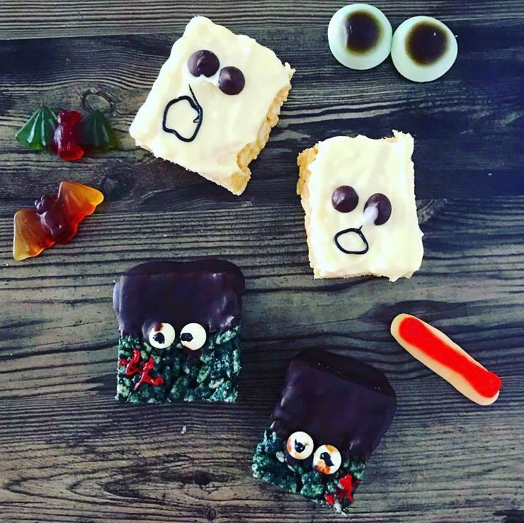 Sophie Barrett halloween treats bubble crunch ghosts zombies