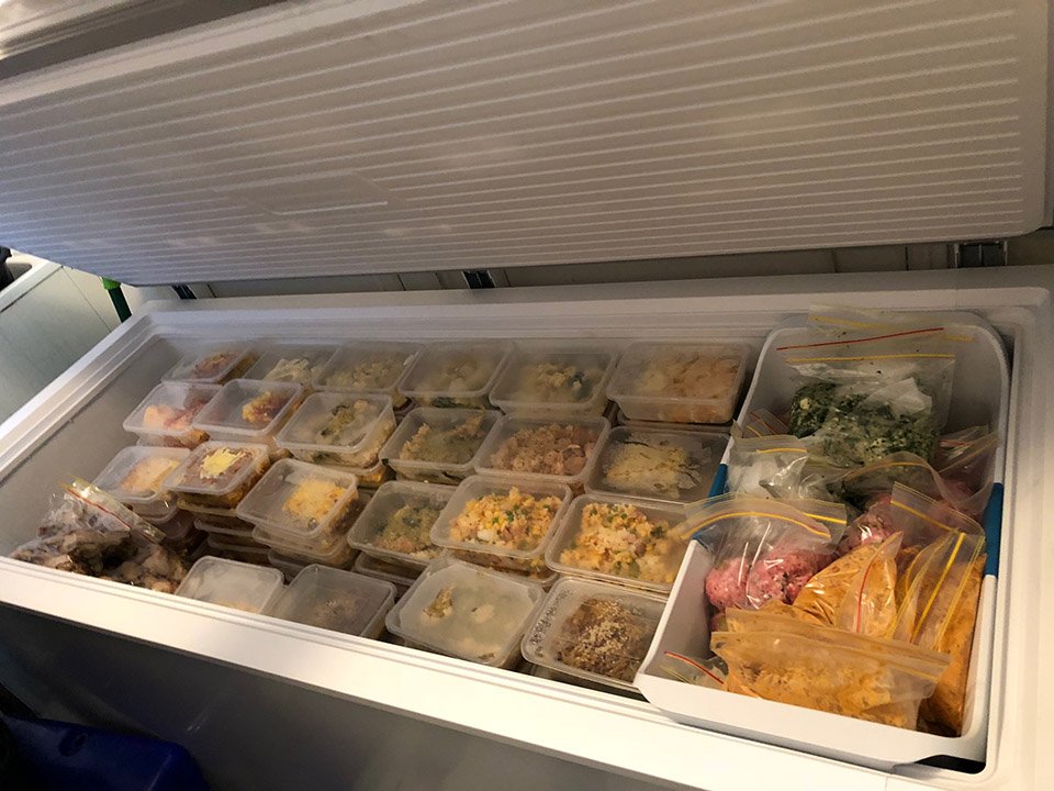 meal prep queens mel bell freezer full