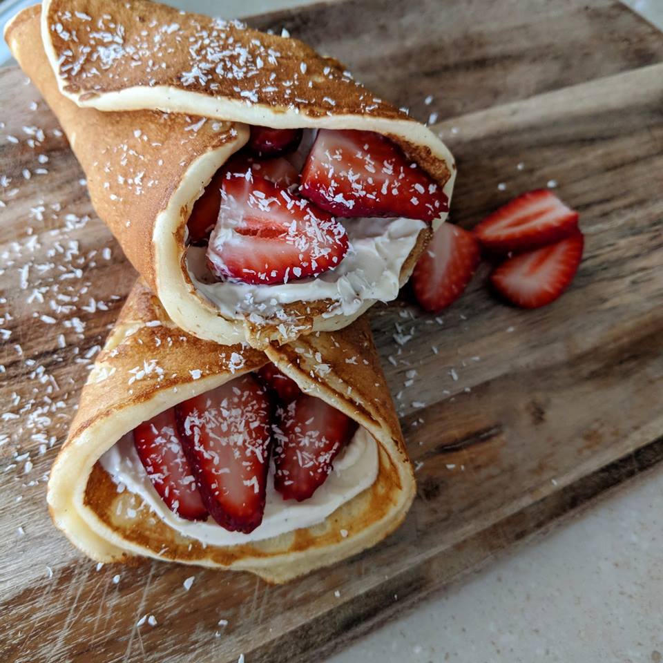 strawberry crepes