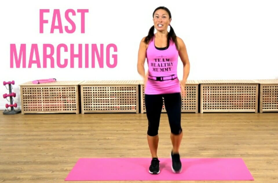 Healthy-Mummy-5-min-warmup-fast-marching