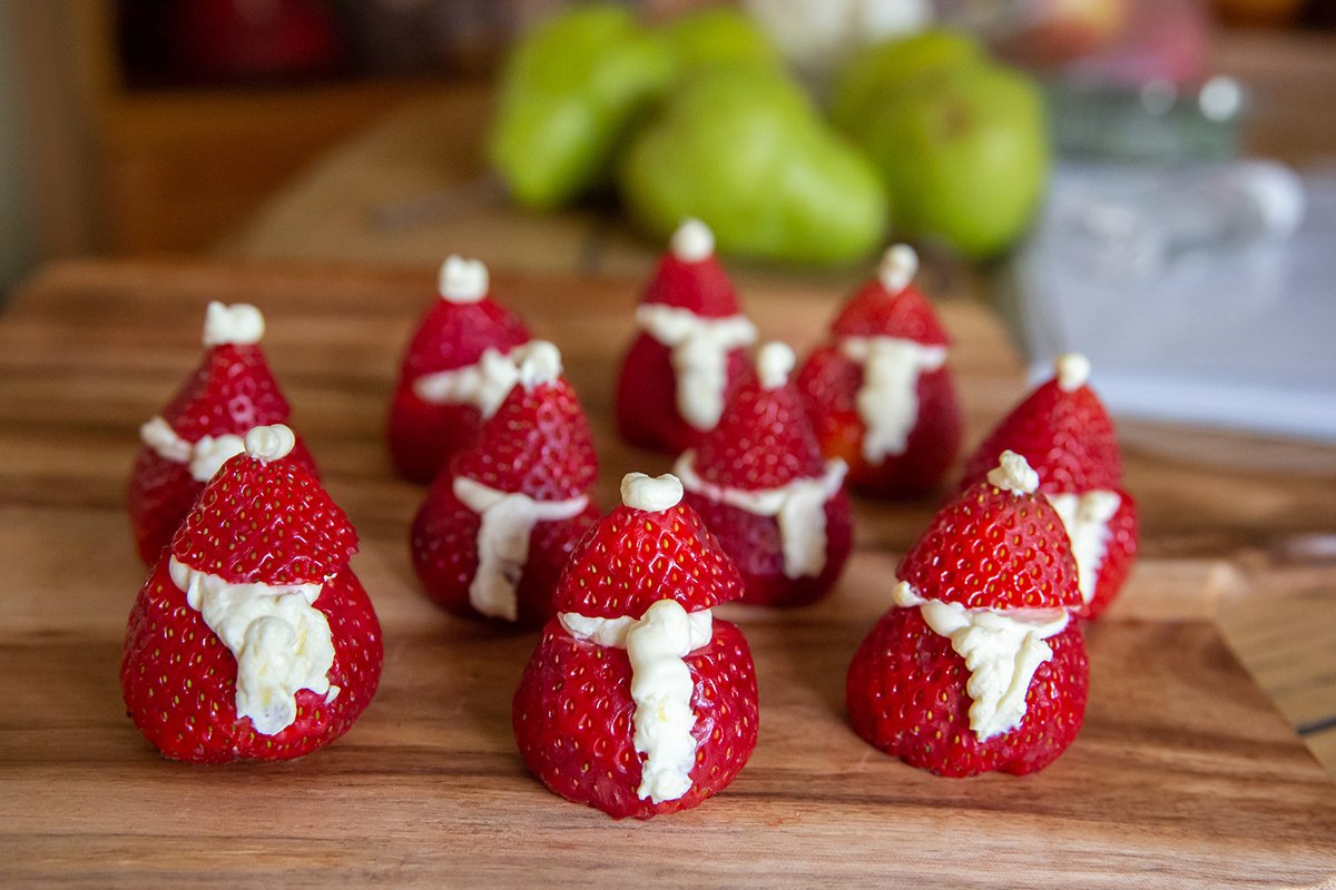 Healthy Strawberry santas