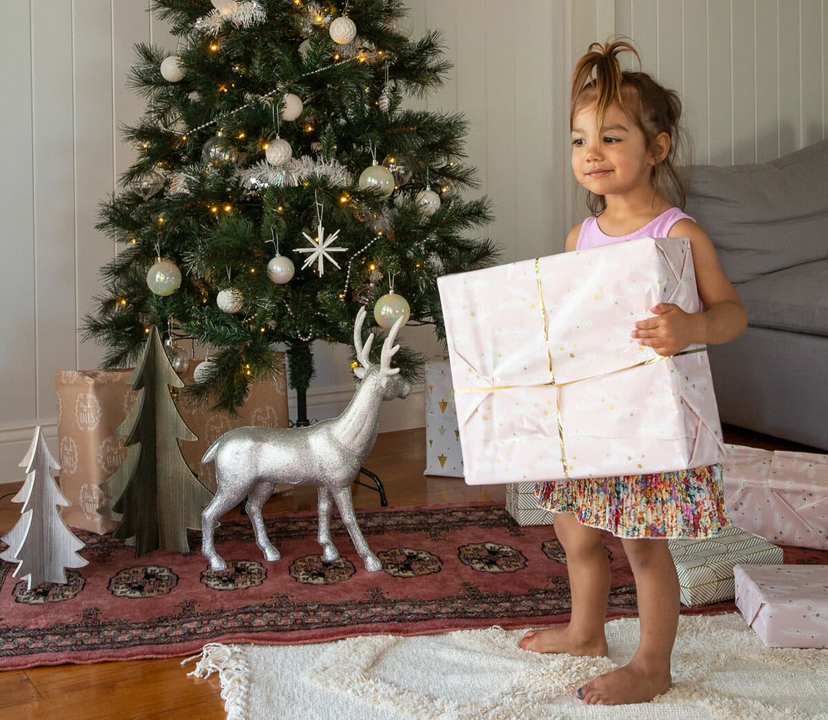 Toddler christmas presents tree