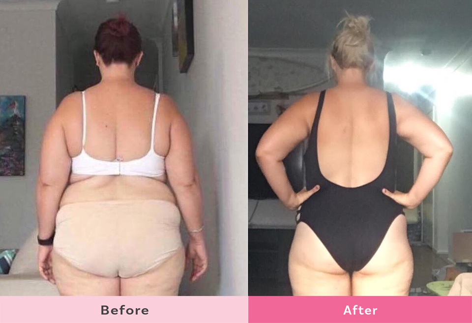 Zena Mason bum lost 20kg