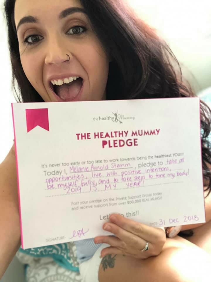 Melanie shares her 2019 Healthy Mummy Pledge