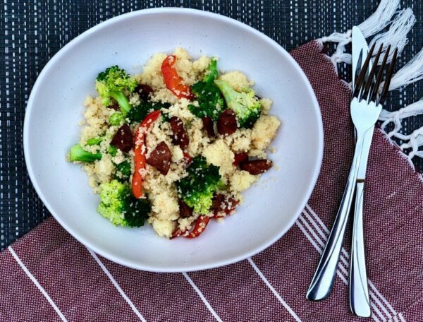 Quick and Easy Chorizo and Broccoli Couscous