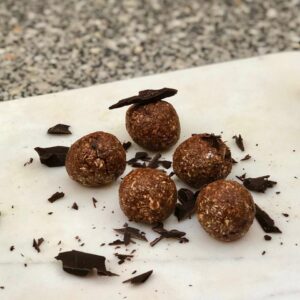 Caramel Chocolate Chunk Protein balls