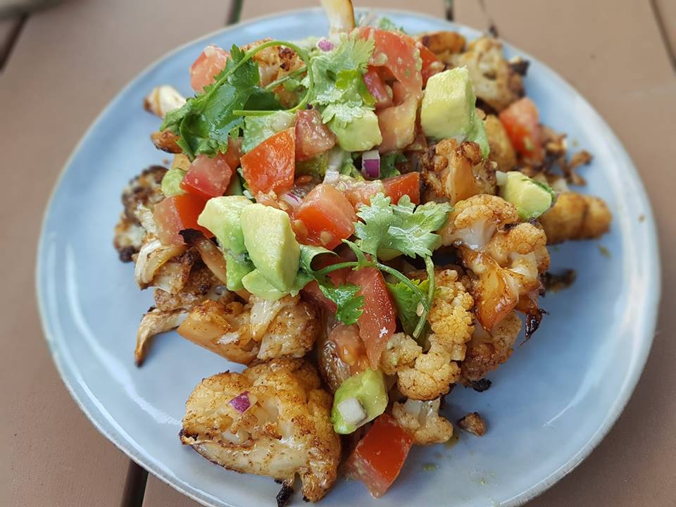 cassie mckay roasted cauliflower nachos