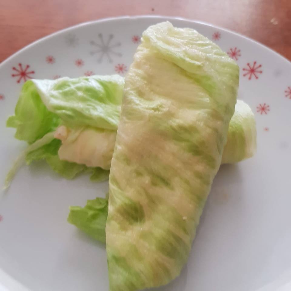 smashed egg and lettuce wrap tash scheidegger