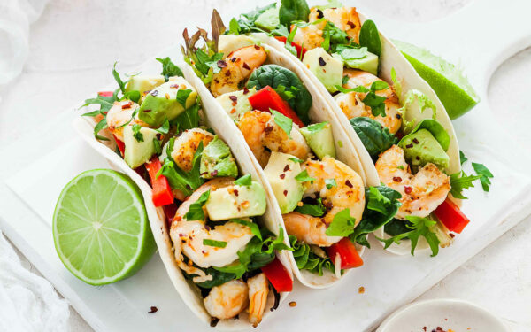 Spicy Prawn and Coriander Soft Tacos