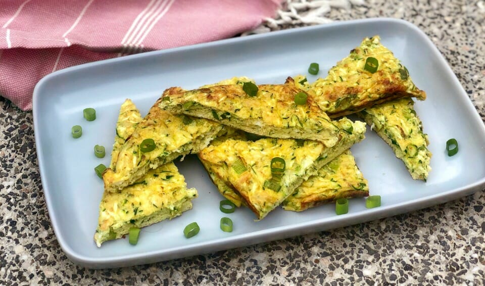 Zucchini& Haloumi Frittata