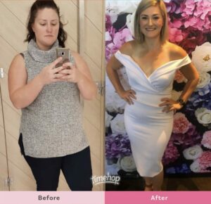 Before-After-27kg-weight-loss-Samantha-Ross-May-2019