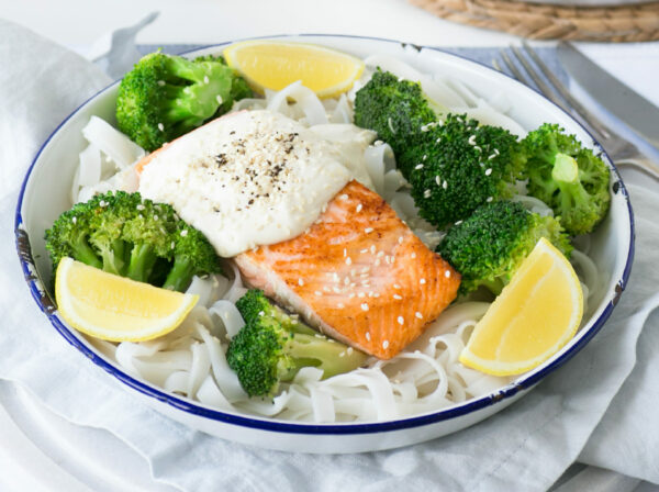 Grilled Tahini Salmon Bowl