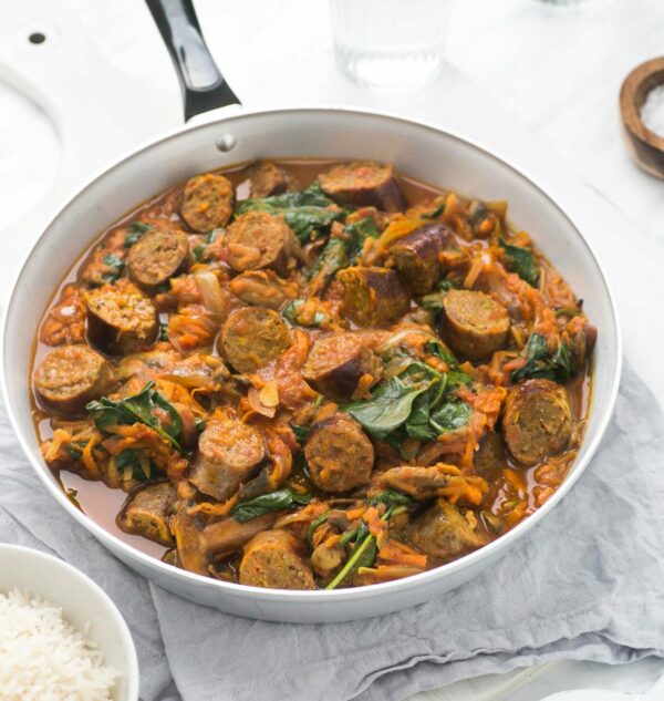 Healthy Curried Sausages