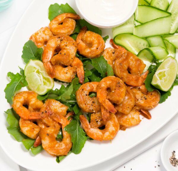 Spicy Prawns with Lime Dipping Sauce