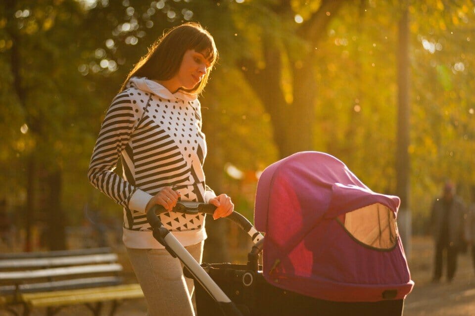 mum with stroller