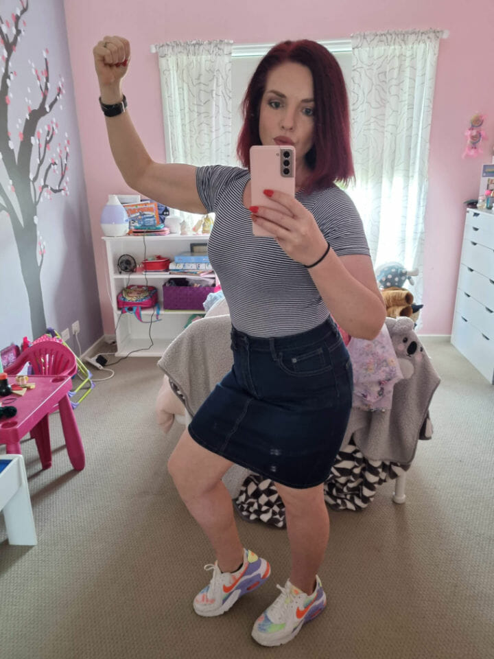 Mum loses 43kg to become a better female role model to her kids