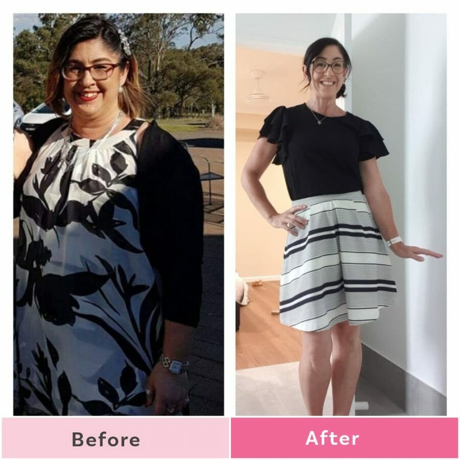 Miranda has lost 36kg through The Healthy Mummy after her partner's tragic murder