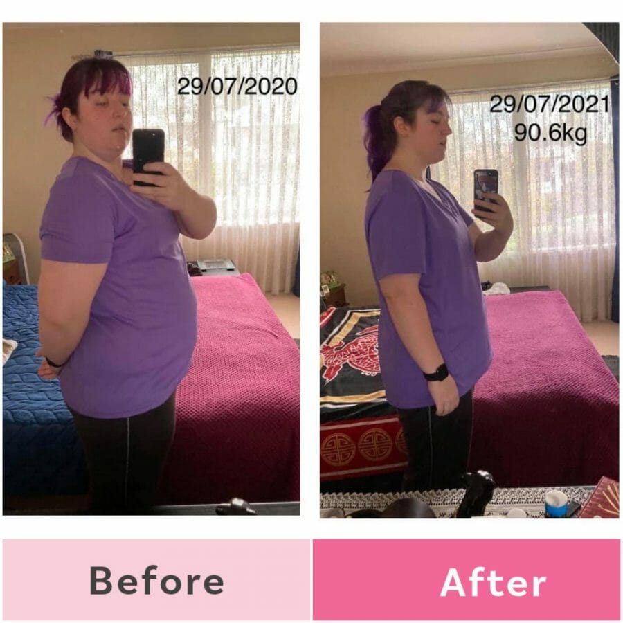 Shaina has lost over 12kg and dropped 2 dress sizes