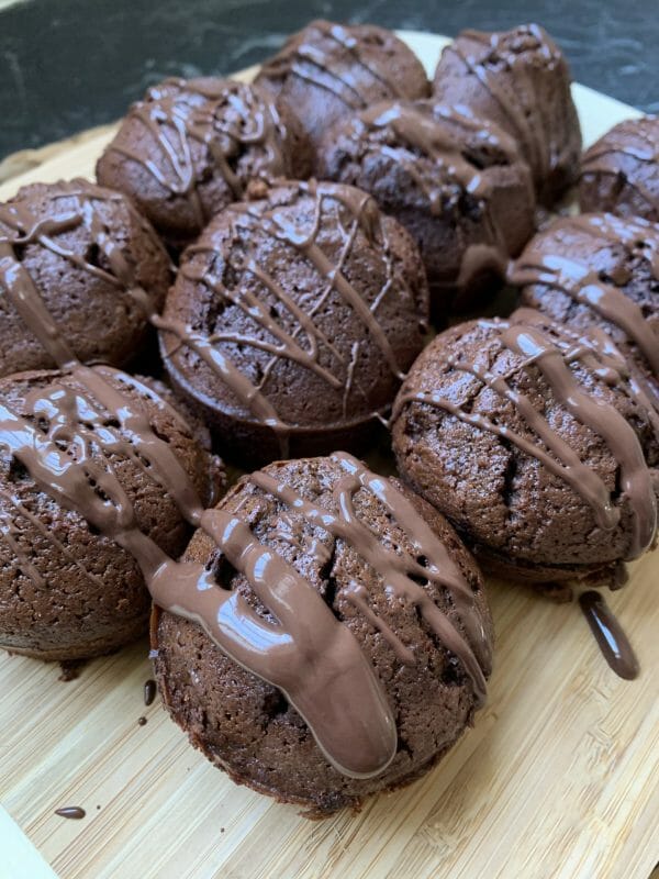 Double Choc Flourless Mudcake Muffins