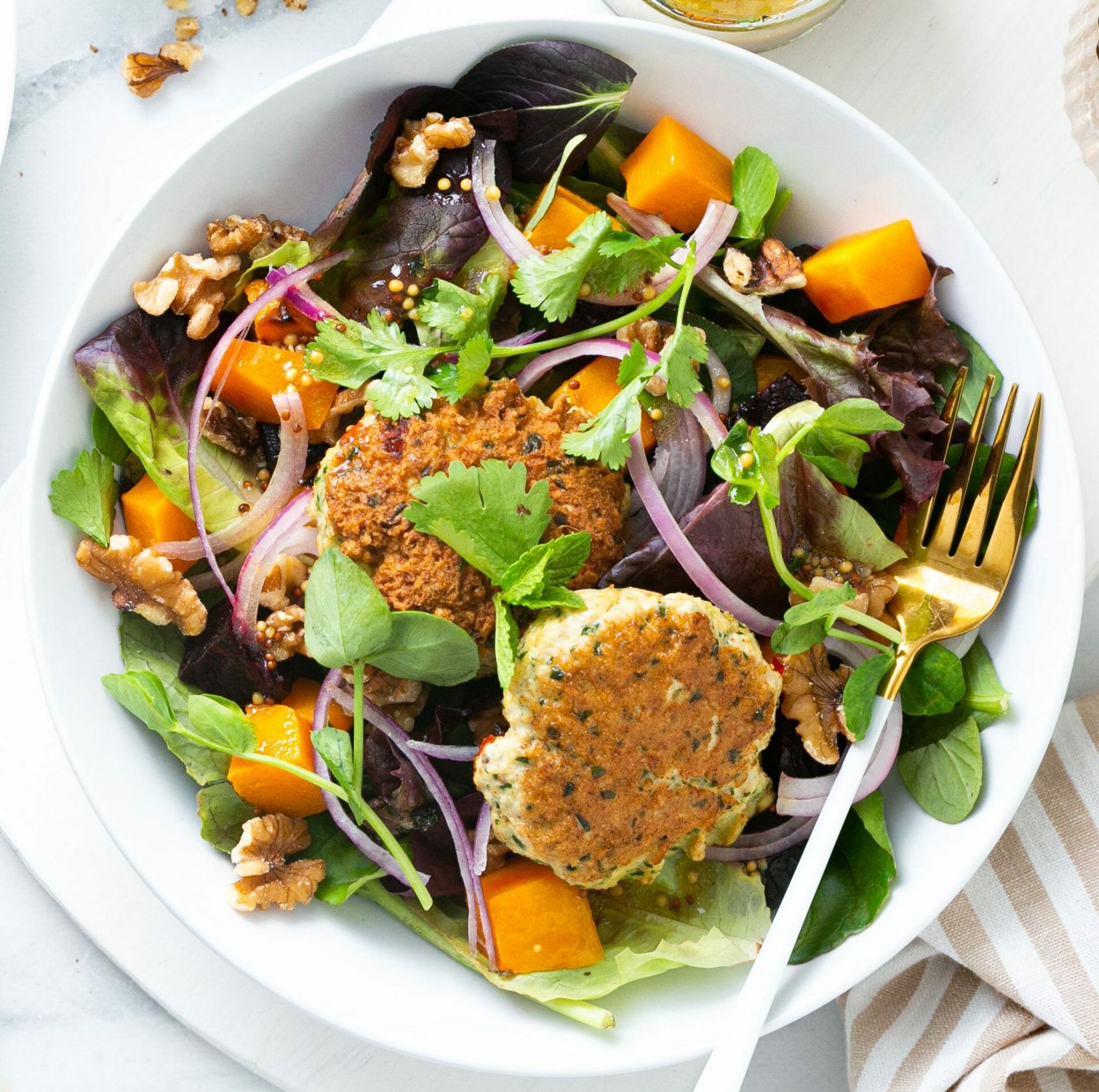 Wholesome Herbed Hen Rissoles and Beetroot Salad Recipe