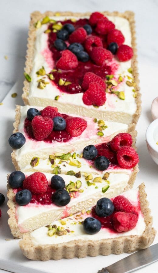 Frozen Vanilla Berry Tart