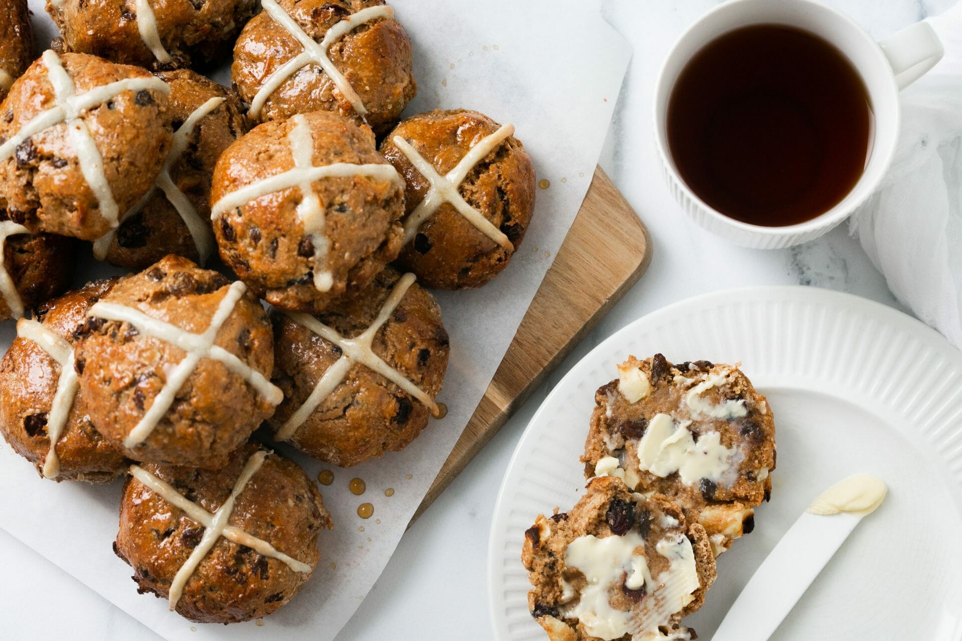 healthier hot cross buns