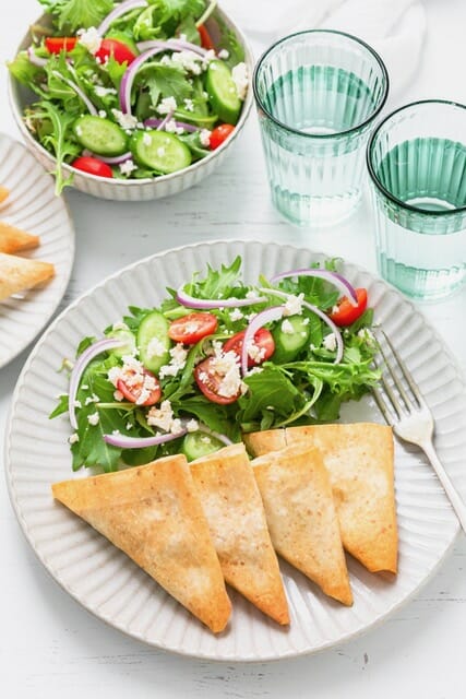 Use mountain bread to make Curried Beef Triangles