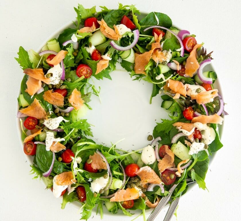 Smoked Salmon Salad Wreath