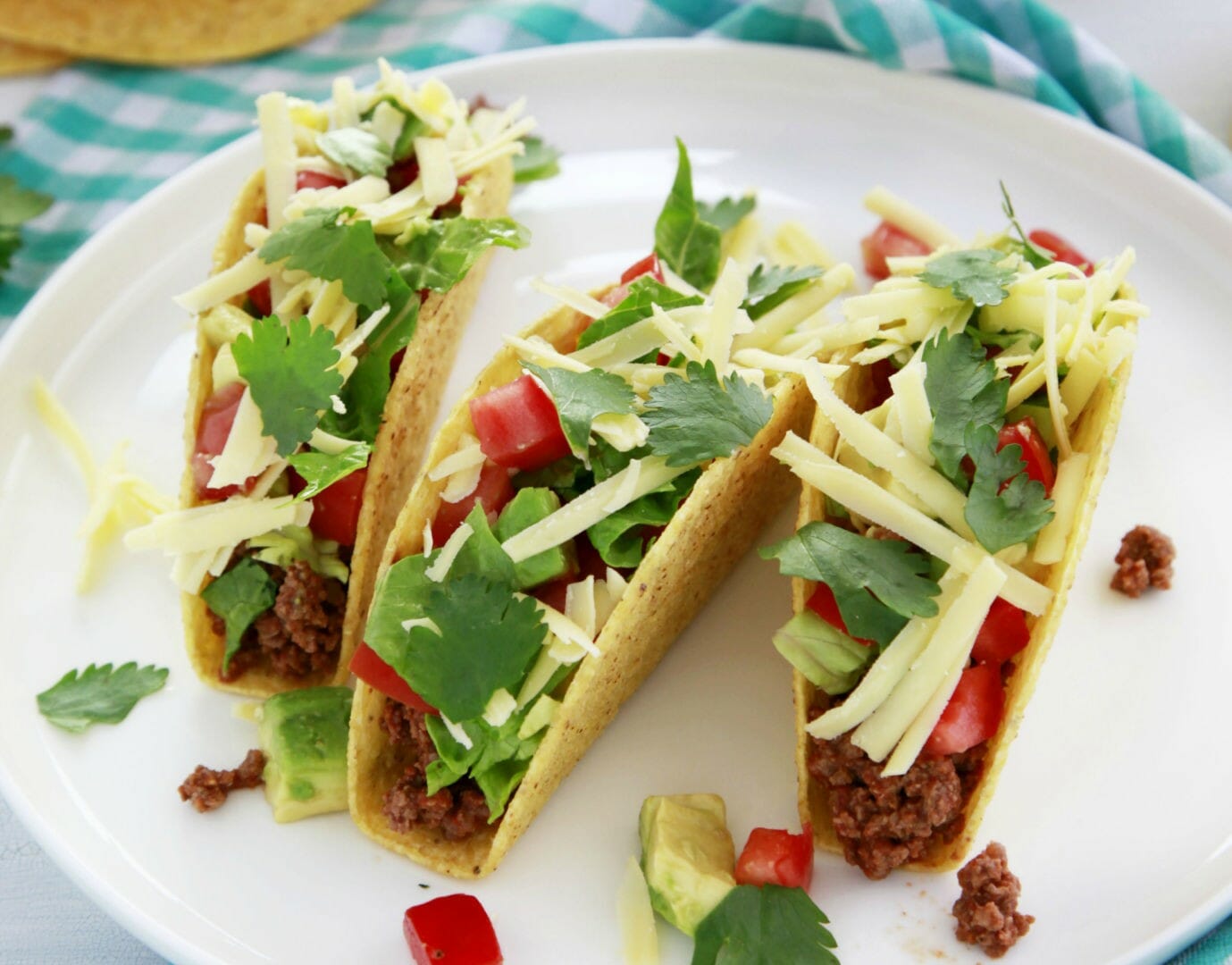 mexican tacos with salad