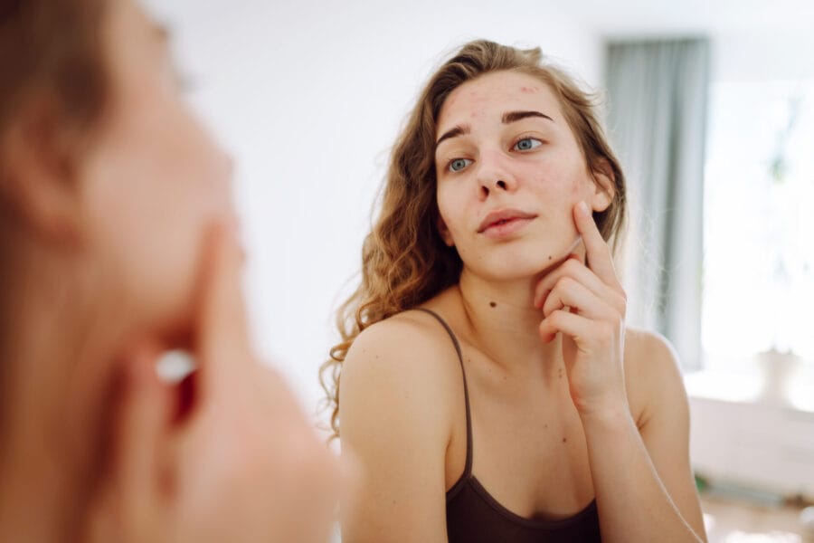 Skin problem. Natural beauty. Medical care and treatment
