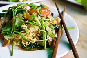 Shrimp noodle dish